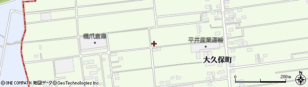 群馬県太田市大久保町周辺の地図