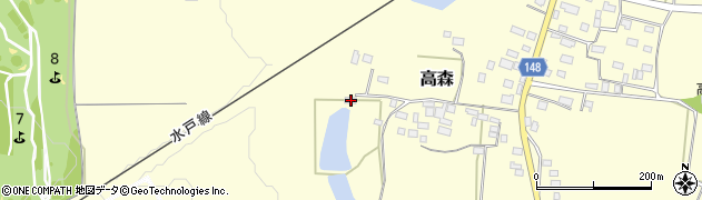 茨城県桜川市高森879周辺の地図