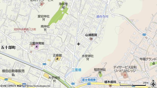 〒326-0843 栃木県足利市五十部町の地図