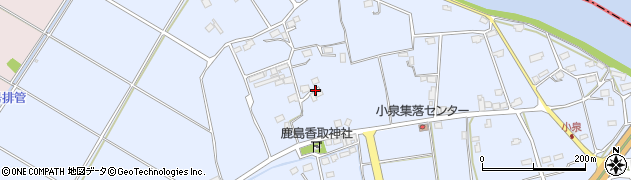 茨城県水戸市小泉町周辺の地図