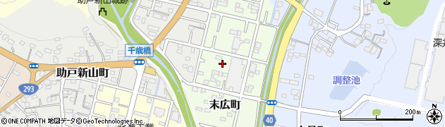 栃木県足利市末広町周辺の地図