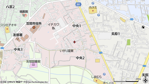 〒309-1737 茨城県笠間市中央の地図