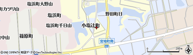 石川県加賀市宮地町（リ）周辺の地図