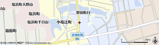 石川県加賀市野田町（イ）周辺の地図