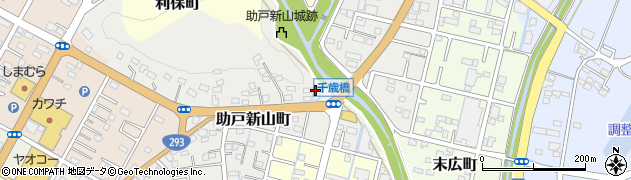 栃木県足利市助戸新山町周辺の地図