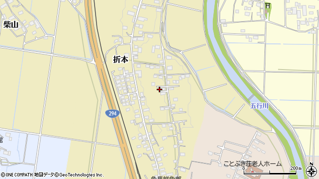 〒308-0007 茨城県筑西市折本の地図