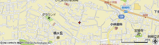 群馬県高崎市剣崎町周辺の地図