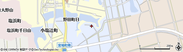 石川県加賀市野田町（天）周辺の地図