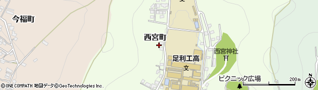 栃木県足利市西宮町3054周辺の地図