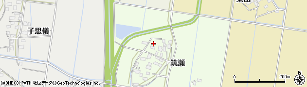 茨城県筑西市筑瀬周辺の地図