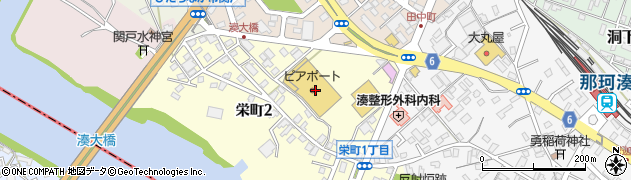 せんたく王国　カスミ那珂湊店周辺の地図