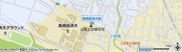高崎経済大学研究推進課　図書館担当周辺の地図