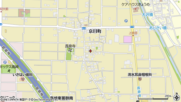 〒370-0011 群馬県高崎市京目町の地図