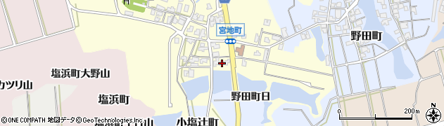 石川県加賀市宮地町ト92周辺の地図
