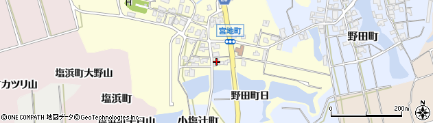 石川県加賀市宮地町ト83周辺の地図