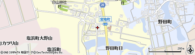 石川県加賀市宮地町ト85周辺の地図