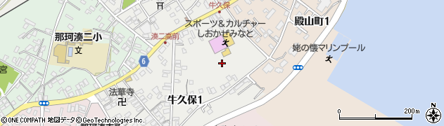 茨城県ひたちなか市牛久保周辺の地図