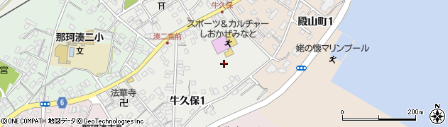 茨城県ひたちなか市牛久保周辺の地図