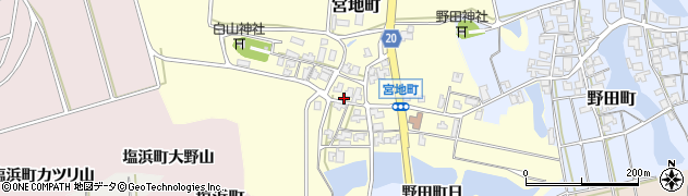 石川県加賀市宮地町ト66周辺の地図
