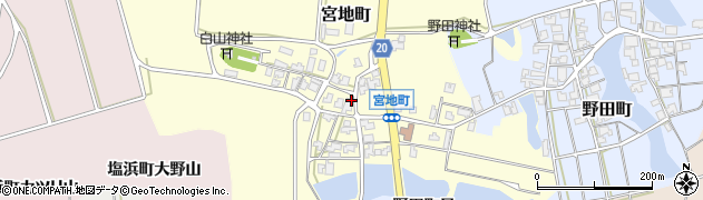 石川県加賀市宮地町ト周辺の地図