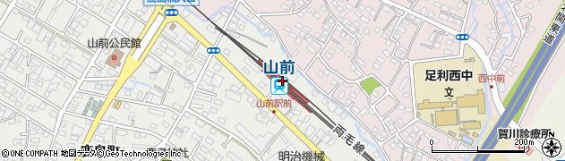 山前駅周辺の地図