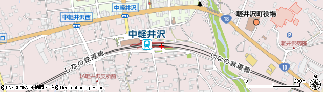 中軽井沢駅周辺の地図