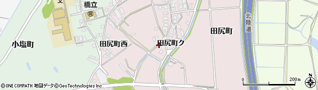 石川県加賀市田尻町（南）周辺の地図