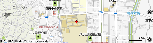 群馬県立高崎商業高等学校　学生食堂周辺の地図