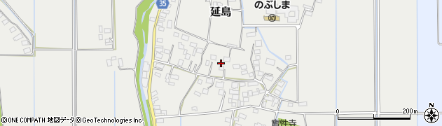 栃木県小山市延島周辺の地図