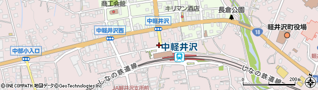 中軽井沢駅周辺の地図