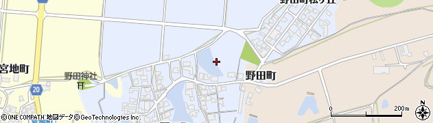 石川県加賀市野田町（サ）周辺の地図