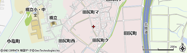 石川県加賀市田尻町（ノ）周辺の地図