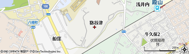 茨城県ひたちなか市狢谷津周辺の地図