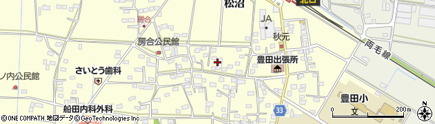 栃木県小山市松沼周辺の地図