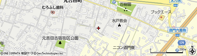 茨城県水戸市元吉田町2153周辺の地図
