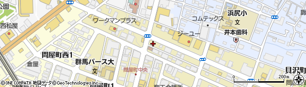 群馬県警察本部　高崎警察署問屋町交番周辺の地図
