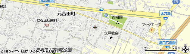 茨城県水戸市元吉田町2166周辺の地図