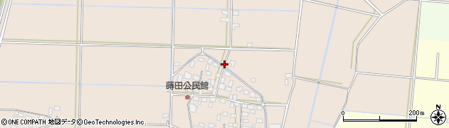 茨城県筑西市蒔田周辺の地図