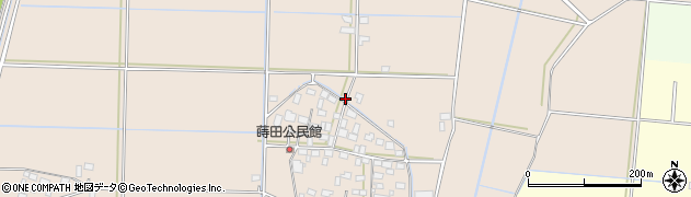 茨城県筑西市蒔田周辺の地図