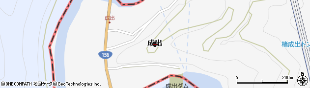 富山県南砺市成出周辺の地図