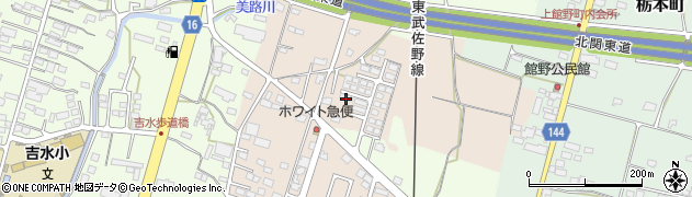 栃木県佐野市新吉水町周辺の地図