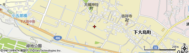 群馬県高崎市下大島町周辺の地図
