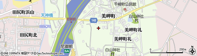 石川県加賀市美岬町周辺の地図