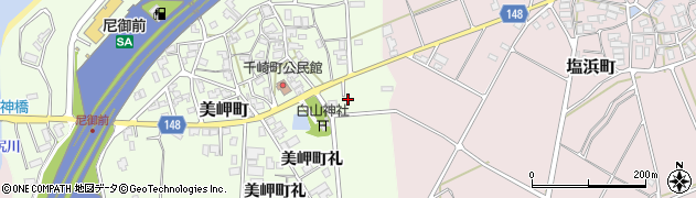 石川県加賀市美岬町（與）周辺の地図