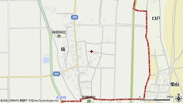 〒321-4534 栃木県真岡市境の地図