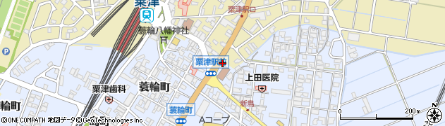 粟津駅前交番周辺の地図
