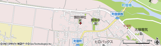 群馬県高崎市町屋町周辺の地図