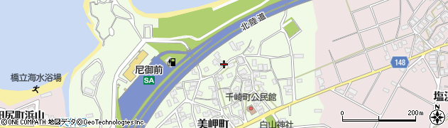 石川県加賀市美岬町（子）周辺の地図