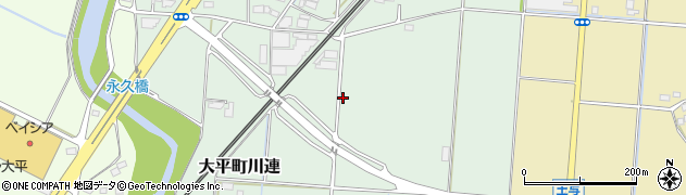 栃木県栃木市大平町川連周辺の地図
