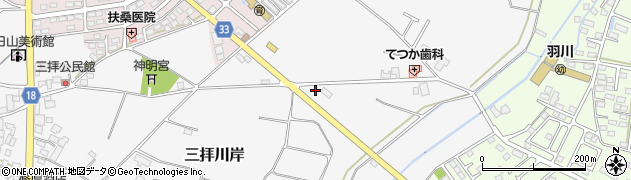 栃木県小山市三拝川岸31周辺の地図